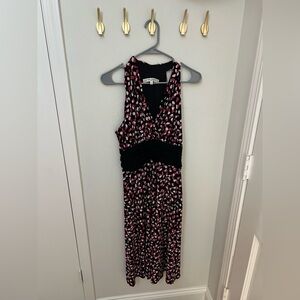 Black And Pink Evan Picone Sleeveless Dress, Sz 12
